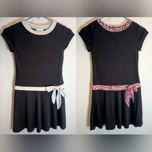 Lot Of 2 Girl's Black Dresses Kids Size 10 | Byer Girl | Leopard Print And White